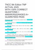 TNCC 9th Edition TNP ACTUAL 2025 WITH 100&percnt; CORRECT QUASTIONS &plus; ANSWERS&vert;GRADED A&plus; GUARNTEED PASS 