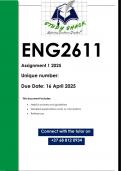 ENG2611 Assignment 1 &lpar;QUALITY ANSWERS&rpar; 2025