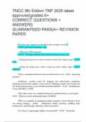 TNCC 9th Edition TNP 2025 latest approved&vert;graded A&plus; CORRECT QUESTIONS &plus; ANSWERS GUARANTEED PASS&vert;A&plus; REVISION PAPER