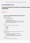 Solution Manual for  Accounting Information Systems&comma; 4th Edition by Vernon Richardson&comma; Chengyee  Chang&comma; Rod Smith All Chapters 1-17