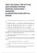 TNCC 9th Edition TNP ACTUAL 2025 NURSING PAPERS VERIFIED QUESTIONS &plus; ANSWERS GUARANTEED PASS WITH A&plus; GRADE