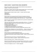 N205 EXAM 1 QUESTIONS AND ANSWERS