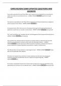 CMFO REVIEW EXAM UPDATED QUESTIONS AND ANSWERS