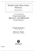 Instructor's Solutions Manual for Calculus for Biology and Medicine 4th Edition Claudia Neuhauser All Chapters complete guide
