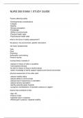 NURS 205 EXAM 1 STUDY GUIDE