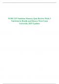 NURS 225 Nutrition Mastery Quiz Review-Week 3  Nutrition in Health and Disease West Coast University 2025 Updates     