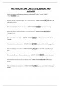 PNS FINAL THE EAR UPDATED QUESTIONS AND ANSWERS