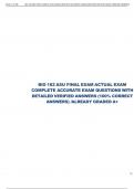 BIO 182 ASU FINAL EXAM ACTUAL EXAM  COMPLETE ACCURATE EXAM QUESTIONS WITH  DETAILED VERIFIED ANSWERS &lpar;100&percnt; CORRECT  ANSWERS&rpar; &sol;ALREADY GRADED A&plus;