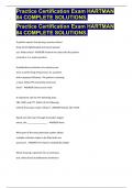 Practice Certification Exam HARTMAN 84 COMPLETE SOLUTIONS&period;