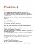 NURA 1050-Exam 3 Questions and Answers Best rated A&plus; Guaranteed Success Latest Update