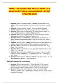AMMO &ndash; 66 RADIATION SAFETY PRACTICE EXAM QUESTIONS AND ANSWERS LATEST UPDATED 2025