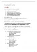 Hoorcollege  aantekeningen Managing Digital Business &lpar;EBP045A05&rpar; 