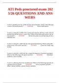 ATI Peds proctored exam 2025&sol;26 QUESTIONS AND ANSWERS&period;