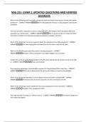 NSG 231- EXAM 1 UPDATED QUESTIONS AND VERIFIED ANSWERS