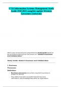 C724 Information Systems Management Study Guide ISM 2025 complete update Western Governors University