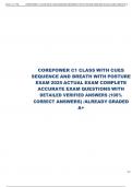 COREPOWER C1 CLASS WITH CUES  SEQUENCE AND BREATH WITH POSTURE  EXAM 2025 ACTUAL EXAM COMPLETE  ACCURATE EXAM QUESTIONS WITH  DETAILED VERIFIED ANSWERS &lpar;100&percnt;  CORRECT ANSWERS&rpar; &sol;ALREADY GRADED  A&plus;