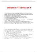 Pediatrics ATI Practice A