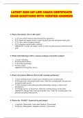 LATEST 2025 IAP LIFE COACH CERTIFICATE EXAM QUESTIONS WITH VERIFIED ANSWERS