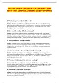 IAP LIFE COACH CERTIFICATE EXAM QUESTIONS WITH 100&percnt; VERIFIED ANSWERS LATEST UPDATED