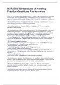 NUR2058- Dimensions of Nursing Practice Questions And Answers