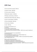 CPR Test Quiz Questions and answers graded A&plus; 2025&sol;2026