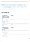 ELECTROLYSIS IBEC AND LASER STATE BOARD TEST FINAL EXAM AND  PRACTICE QUESTIONS EXAM 2025 NEWEST EXAM COMPLETE  QUESTIONS WITH DETAILED VERIFIED ANSWERS &lpar;100&percnt; CORRECT  ANSWERS&rpar;&sol; ALREADY GRADED A&plus;