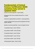 A COMPLETE PACKAGE DEAL FOR ANOMAL SCIENCE CERTIFICATION EXAMS &vert;100&percnt; VERIFIED FOR ACCURACY