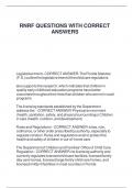 RNRF QUESTIONS WITH CORRECT ANSWERS