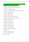 SSAT UPPER LEVEL VOCABULARY EXAM TEST 2025&sol;2026 QUESTIONS WITH ANSWERS GRADED A&plus;