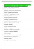 SSAT UPPER LEVEL VOCABULARY REVISION EXAMINATION 2025&sol;2026 QUESTIONS WITH ANSWERS GRADED A&plus;