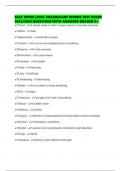 SSAT UPPER LEVEL VOCABULARY WORDS TEST PAPER 2025&sol;2026 QUESTIONS WITH ANSWERS GRADED A&plus;
