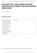 PALS POST TEST &sol; STUDY GUIDE COMPLETE QUESTIONS AND CORRECT DETAILED ANSWERS NEWEST 2025