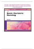 TEST BANK &minus; BASIC GERIATRIC NURSING 7TH EDITION BY PATRICIA A&period; WILLIAMS &vert;&vert; 100&percnt; CORRECT GUIDE &vert;&vert; A&plus; GRADE&vert;&vert; BEST QUESTIONS & SOLUTIONS PROVIDED