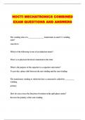  NOCTI MECHATRONICS COMBINED EXAM QUESTIONS AND ANSWERS
