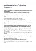 Administrative Law&colon; Professional Regulation Questions and answers graded A&plus; 2025&sol;2026
