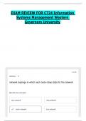 EXAM REVIEW FOR C724 Information Systems Management Western Governors University