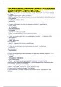 TRAUMA NURSING CORE COURSE FINAL PAPER 2025&sol;2026 QUESTIONS WITH ANSWERS GRADED A&plus;