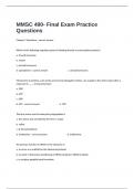 MMSC 490 Exam 3 Practice Questions And Correct Answers Well Defined&period;