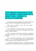D184 Objective Assessment 24-50 2025 NEWEST EXAM PAPER WITH QUESTIONS&plus; CORRECT & DETAILED ANSWERS