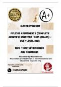 VERIFIED PVL3702 Assignment 1 Semester 1 DUE 7 April 2025 100&percnt; COMPLETE ANSWERS