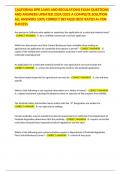 CALIFORNIA DPR LAWS AND REGULATIONS EXAM QUESTIONS AND ANSWERS UPDATED 2024&sol;2025 A COMPLETE SOLUTION ALL ANSWERS 100&percnt; CORRECT DETAILED BEST RATED A&plus; FOR SUCCESS