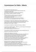 Commissioner for Oaths - Alberta 2026&sol;2027 Revision Questions with Verified Expert Answers