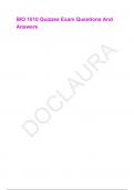 BIO 1010 Quizzes Exam Questions And Answers