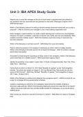 Unit 3- IBA APEX Study Guide Questions and answers graded A&plus; 2025&sol;2026