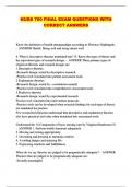 NURS 700 FINAL EXAM QUESTIONS WITH CORRECT ANSWERS
