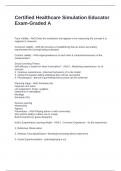 Certified Healthcare Simulation Educator Exam-Graded A