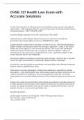 CHSE 117 Health Law Exam with Accurate Solutions