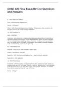 CHSE 120 Final Exam Review Questions and Answers