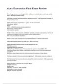 Apex Economics Final Exam Review Questions and answers graded A&plus; 2025&sol;2026