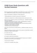 CHSE Exam Study Questions with Verified Solutions
